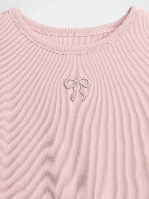 Camiseta de punto acanalado para niños