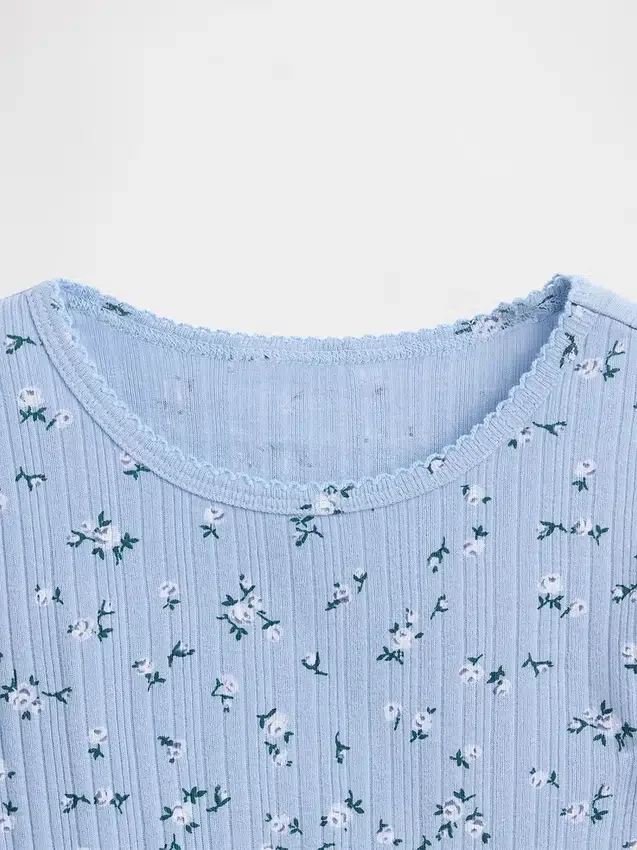 Camiseta de punto acanalado para niños