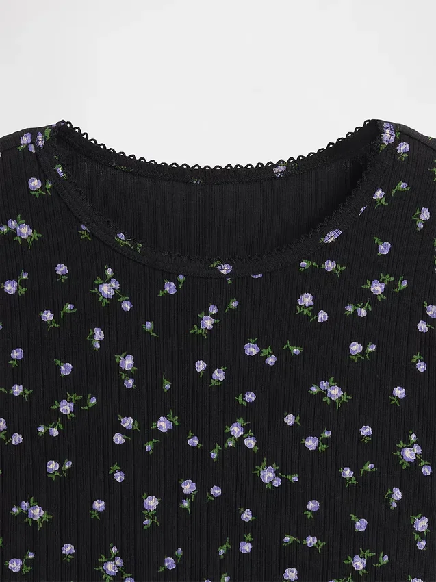 Camiseta de punto acanalado para niños