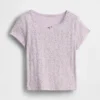 Camiseta de punto pointelle con canalé para bebés y niños pequeños