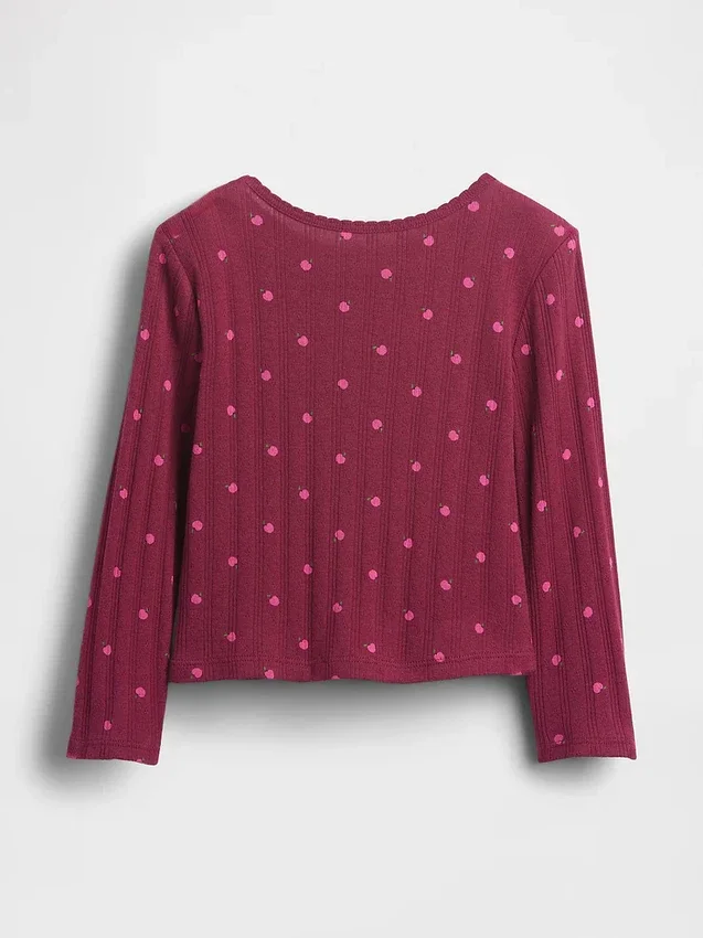Camiseta de punto pointelle para bebés y niños pequeños