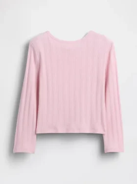 Camiseta de punto pointelle para bebés y niños pequeños