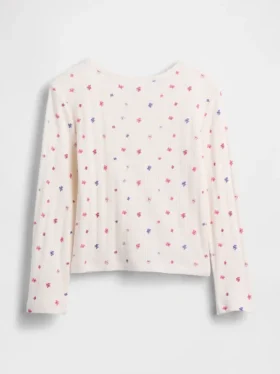 Camiseta de punto pointelle para bebés y niños pequeños
