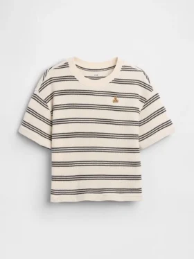 Camiseta de punto waffle para bebés y niños pequeños