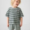 Camiseta de punto waffle para bebés y niños pequeños