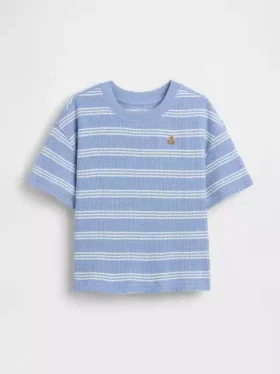 Camiseta de punto waffle para bebés y niños pequeños