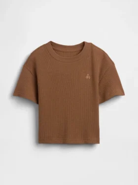 Camiseta de punto waffle para bebés y niños pequeños
