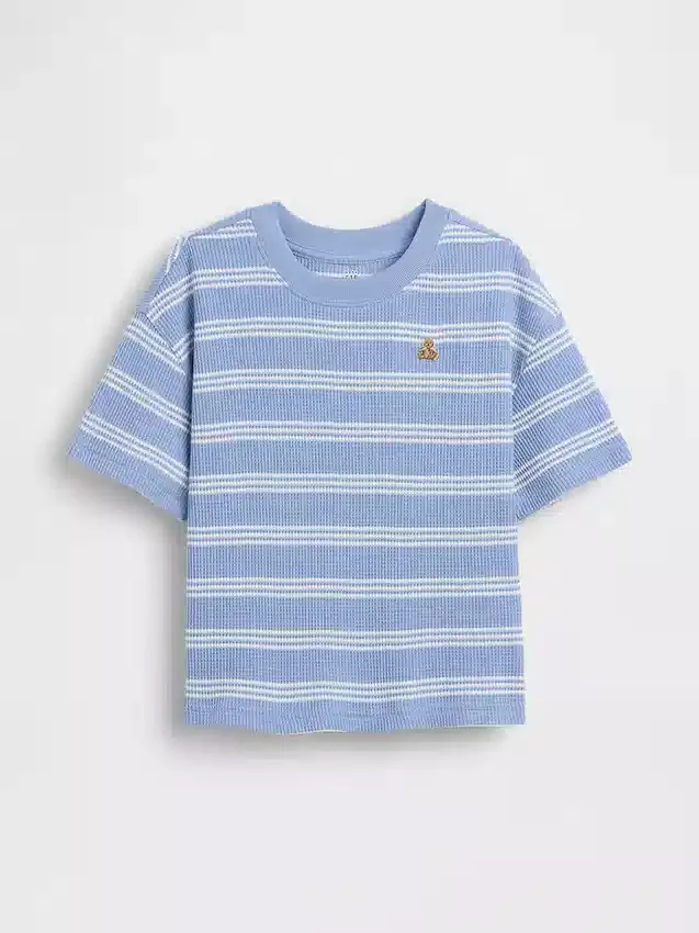 Camiseta de punto waffle para bebés y niños pequeños