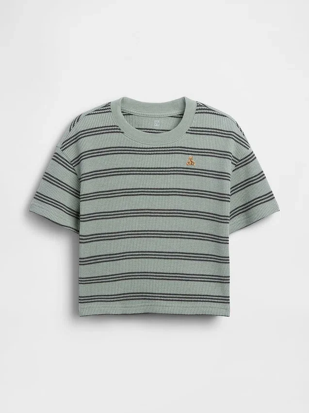 Camiseta de punto waffle para bebés y niños pequeños