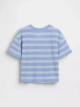 Camiseta de punto waffle para bebés y niños pequeños