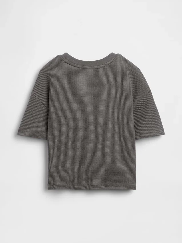 Camiseta de punto waffle para bebés y niños pequeños
