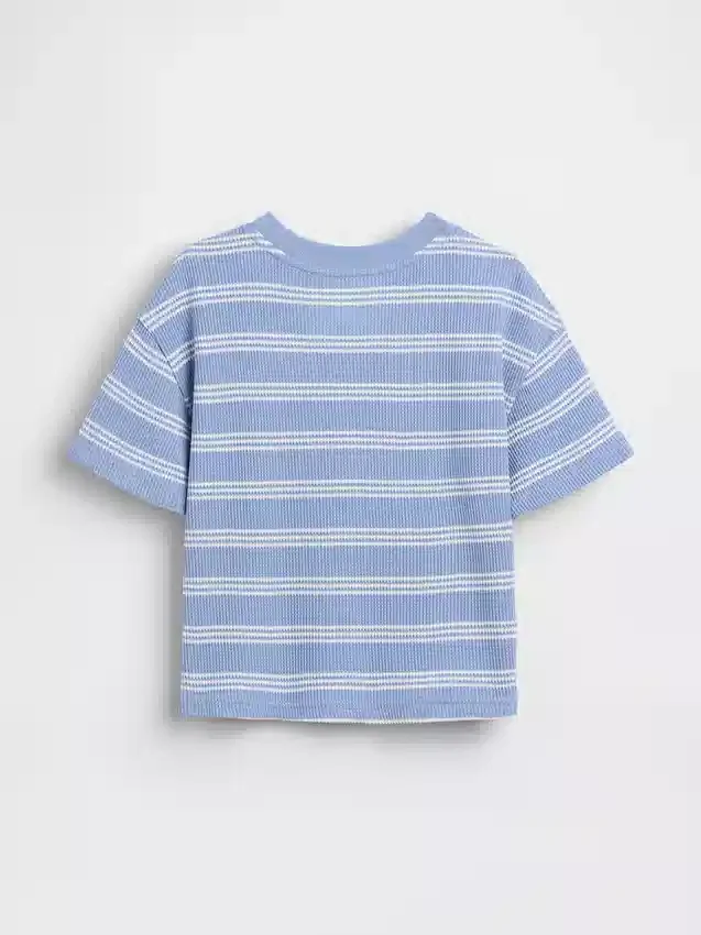 Camiseta de punto waffle para bebés y niños pequeños