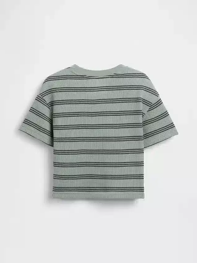 Camiseta de punto waffle para bebés y niños pequeños