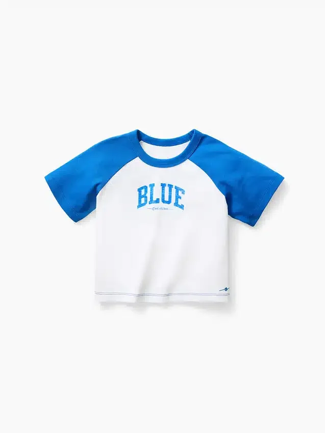 Camiseta de raglán «Get Blue» para bebés y niños