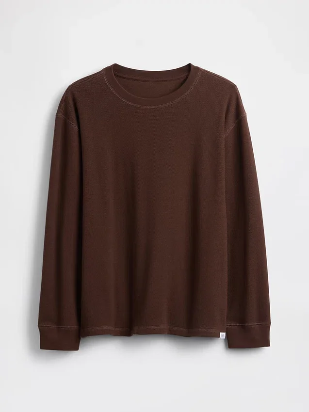 Camiseta de tejido tipo waffle para niños