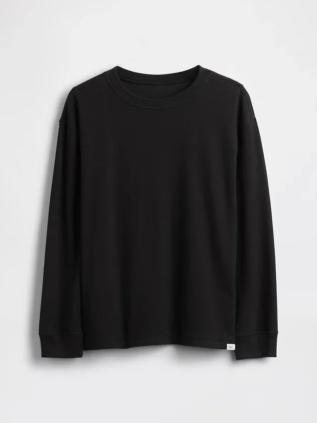 Camiseta de tejido tipo waffle para niños