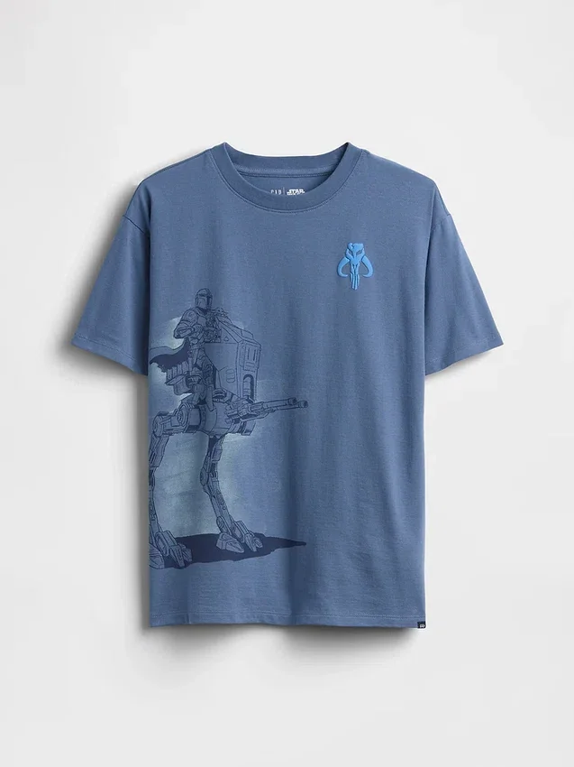 Camiseta de tela de algodón suave con diseño gráfico de Star Wars para niños