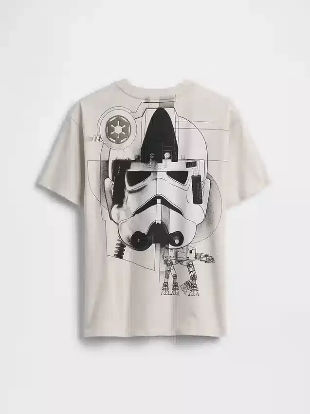 Camiseta de tela de algodón suave con diseño gráfico de Star Wars para niños