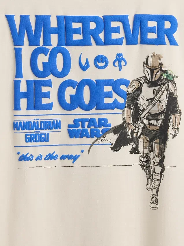 Camiseta de tela de algodón suave con diseño gráfico de Star Wars para niños