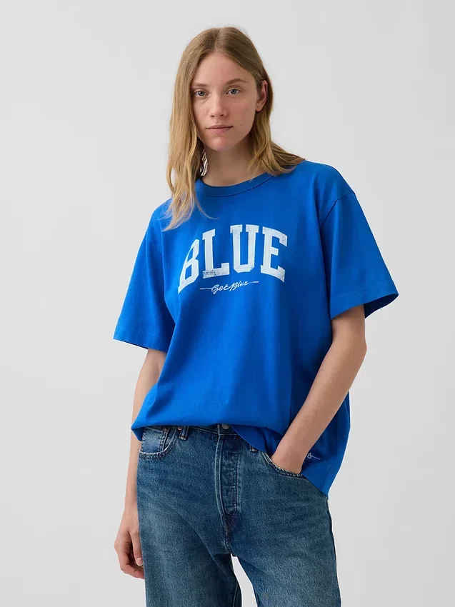 Camiseta Get Blue con logo y corte holgado