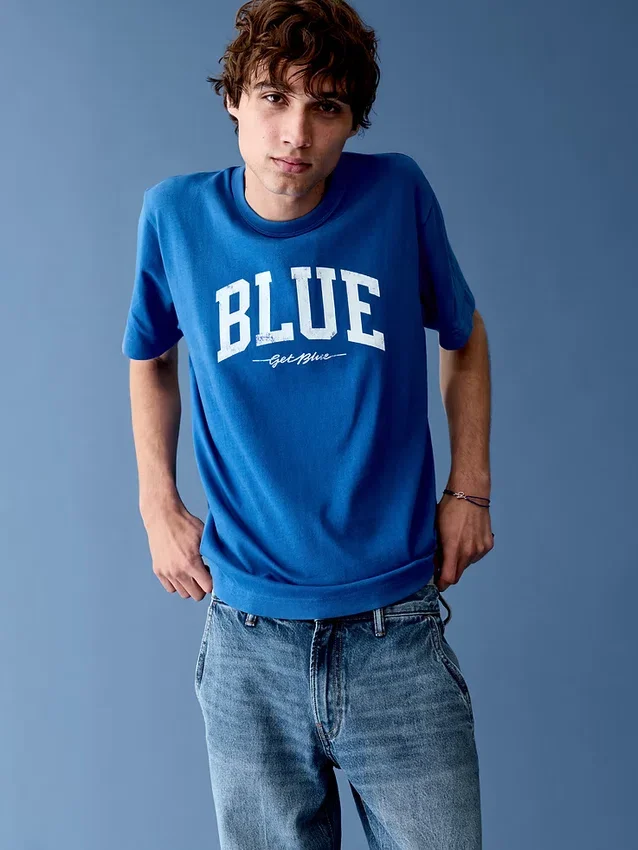 Camiseta Get Blue con logo y corte holgado