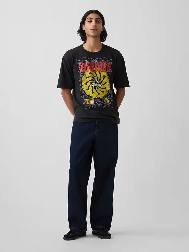 Camiseta gráfica corta de tejido grueso de Soundgarden
