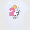 Camiseta gráfica de manga corta de Peanuts para niños pequeños, para su segundo cumpleaños