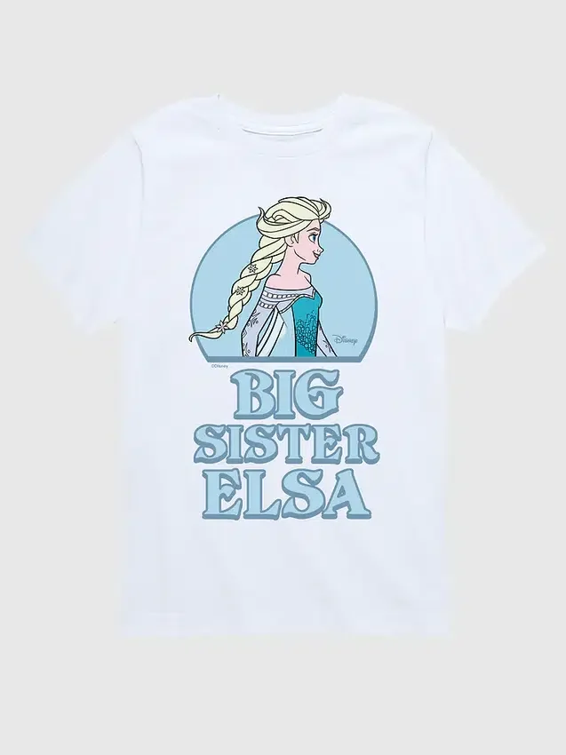 Camiseta gráfica de pantalones cortos «Elsa, la hermana mayor» de Frozen para niños pequeños