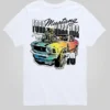 Camiseta gráfica de pantalones cortos para niños con el Ford Mustang 1970 arcoíris