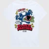 Camiseta gráfica de pantalones cortos para niños pequeños con diseño de Black Panther de Marvel estilo «doodle»