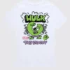Camiseta gráfica de pantalones cortos para niños pequeños con diseño de Marvel: El Increíble Hulk estilo garabato