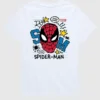 Camiseta gráfica de pantalones cortos para niños pequeños con diseño «Scribbled Spider-Man» de Marvel