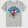 Camiseta gráfica de pantalones cortos para niños pequeños con diseño «Spidey Doodle» de Marvel