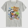 Camiseta gráfica de pantalones cortos para niños pequeños con Groot y Rocket de Marvel
