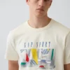 Camiseta gráfica de tejido grueso Gap Sport