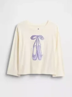 Camiseta gráfica holgada combinable para bebés y niños pequeños