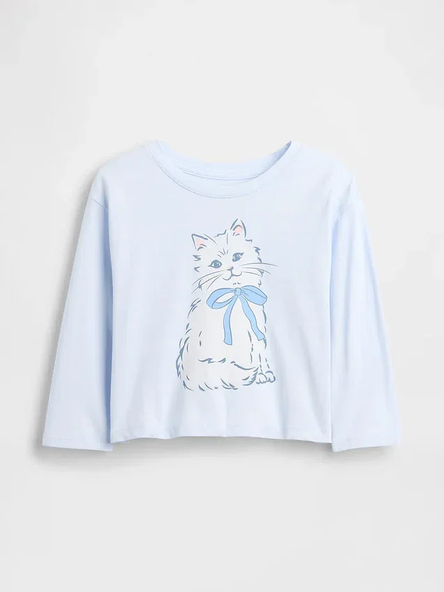 Camiseta gráfica holgada combinable para bebés y niños pequeños