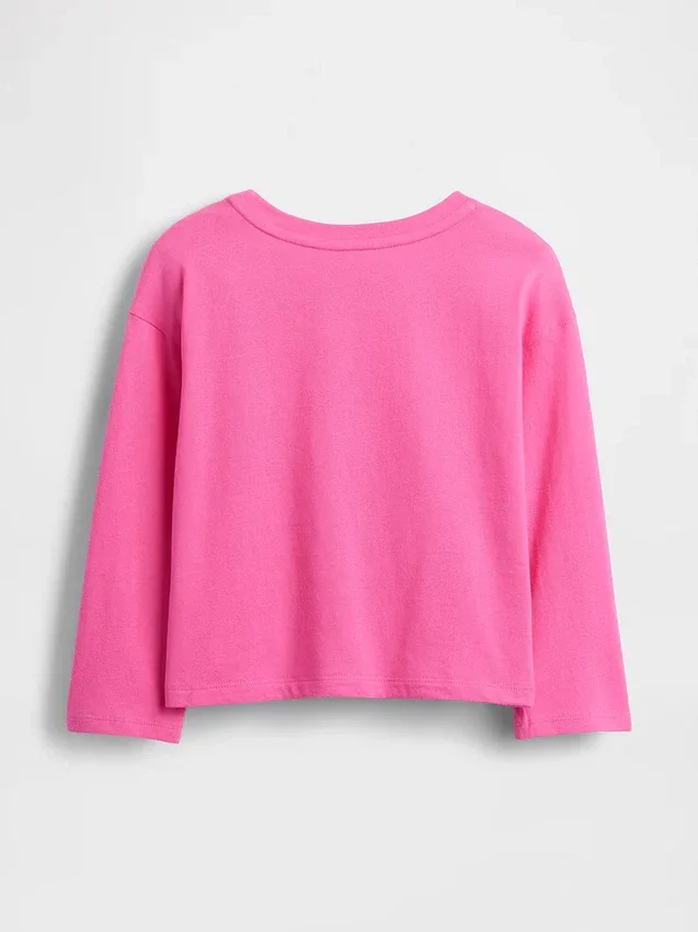 Camiseta gráfica holgada combinable para bebés y niños pequeños
