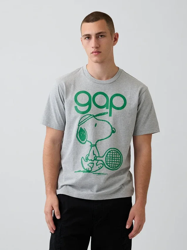 Camiseta gráfica holgada con el logotipo de Snoopy