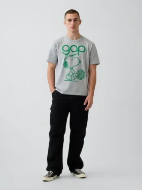 Camiseta gráfica holgada con el logotipo de Snoopy