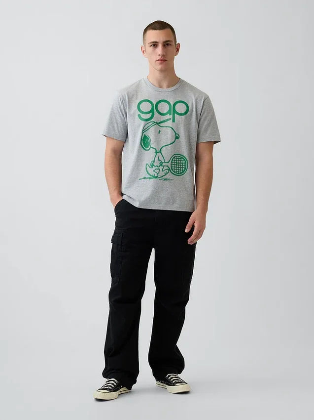 Camiseta gráfica holgada con el logotipo de Snoopy