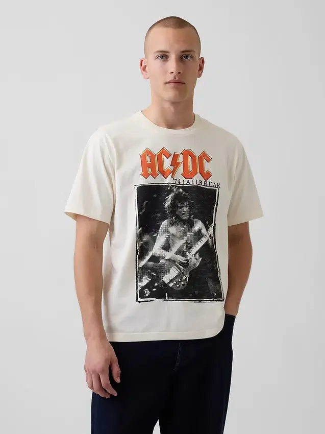 Camiseta gráfica holgada de AC/DC