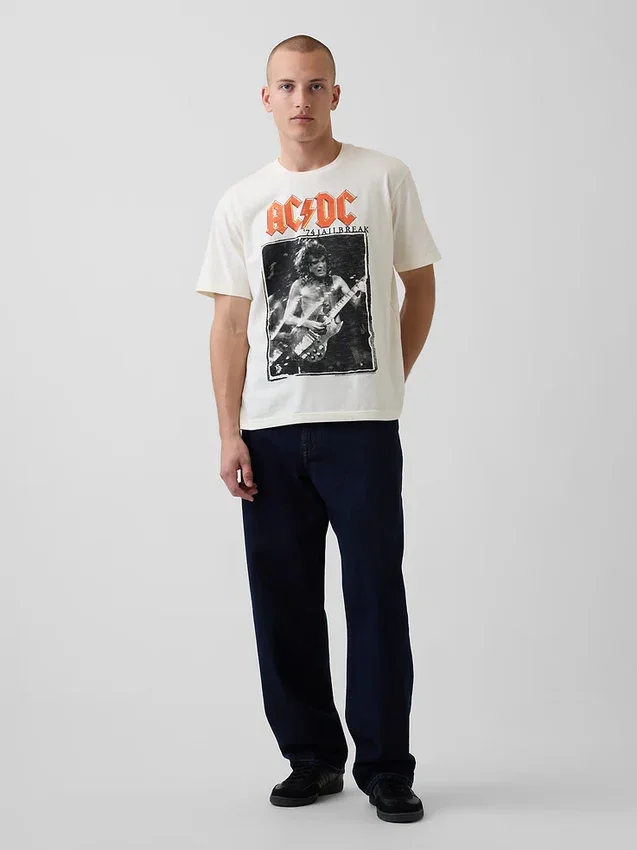 Camiseta gráfica holgada de AC/DC