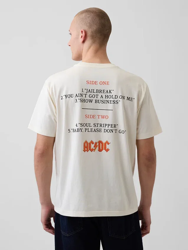 Camiseta gráfica holgada de AC/DC