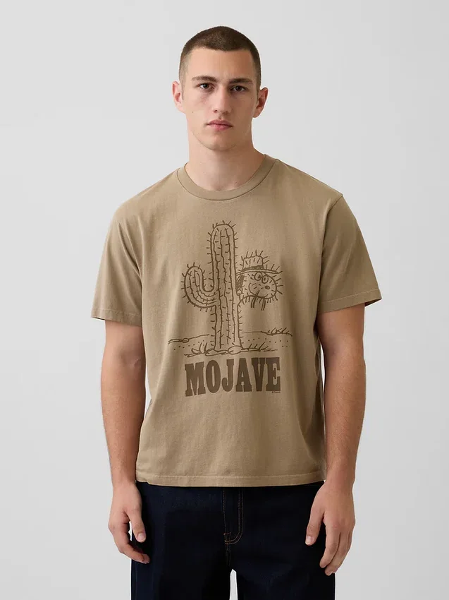 Camiseta gráfica holgada de Snoopy Mojave