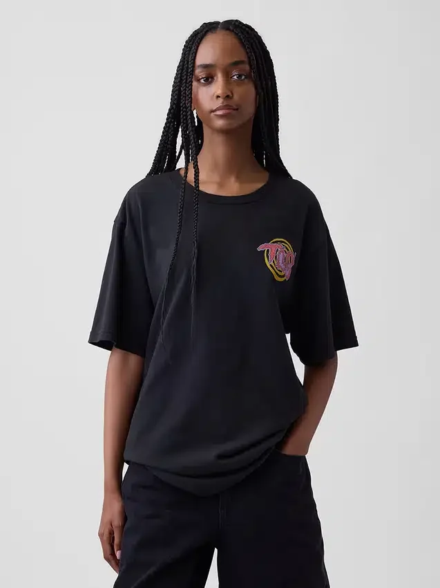 Camiseta gráfica holgada de Tlc