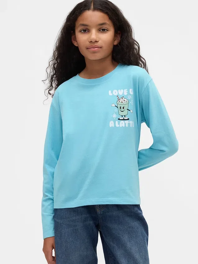 Camiseta gráfica holgada para niños