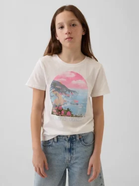 Camiseta gráfica holgada para niños
