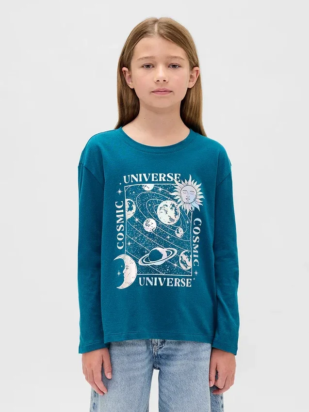 Camiseta gráfica holgada para niños