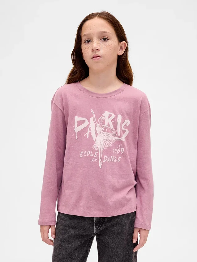 Camiseta gráfica holgada para niños